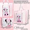 Get Trend Disney Minnie Mouse Sac de Voyage Femme e Ado Maille Grand Sacs Cabas con Petite Pochette Zippée Sac de Plage Cadeau pour Elle (Rose Minnie Mouse) #5
