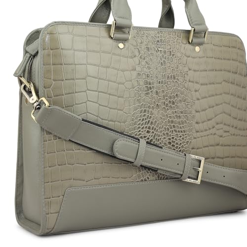 Image of Da Milano Leather Laptop Bag for Men & for Women - Fits Up To 15 inch Laptop