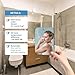 Shatterproof Shower Mirror Fogless for Shaving,(Larger 11x8 Inch) Anti Fog Shaving Mirror Holder NO-Drilling, No Fog Free Waterproof,Small Wall Mounted Bathroom Accessories Camping Hanging Men