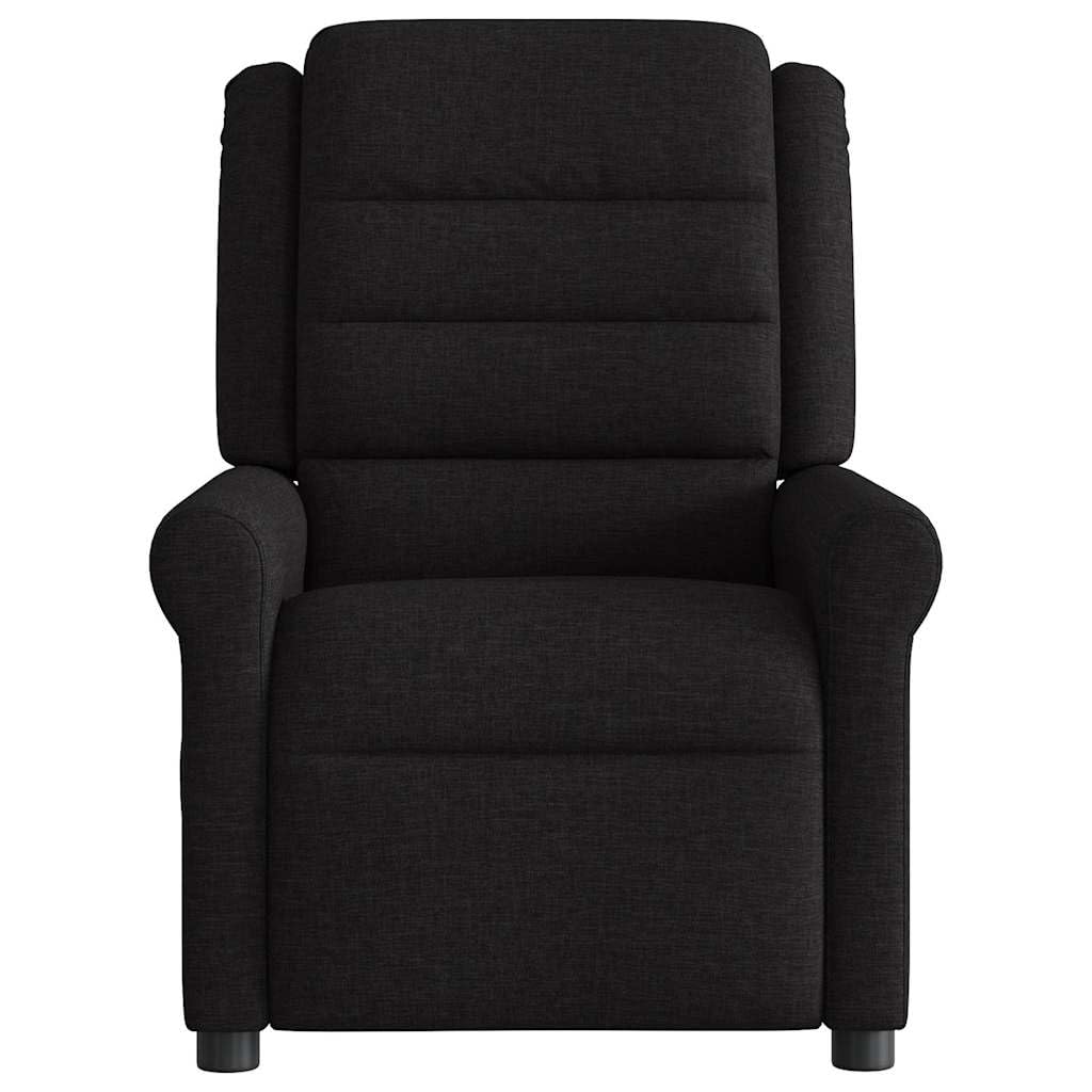 Genérico Sillón reclinable de Masaje de Tela Negro,Mobiliario,Sillas,Sillones,Negro,4015648