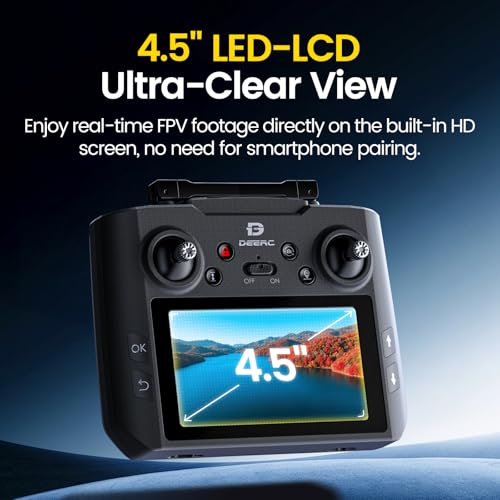 DEERC D35Pro Drone with Camera 4K Professional for Adults, RC Quadcopter with HD Screen on Controller, Brushless Motor, Follow Me, 5G Transmission, Auto Return, GPS Drone with SD Card, 40Mins Flight - Image 4