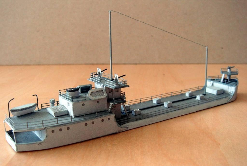 NZPOST 1:400 Scale USS Helena Light Cruiser Y-75 Oild Carrier Handcraft Paper Model Kit(Unassembled Kit), As pic