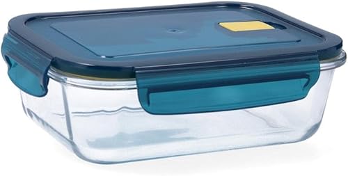 Vista 9 de Quid Recipiente de vidrio hermético rectangular astral 7.1x5.1x2.4 in - 64cl otro vidrio conveniente microondas seguro congelador reciclable
