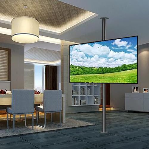 LCD Tv Floor Stand 360° Rotation Height Adjustable Universal, Fits Most 32-75 Inches Tvs, rting Hole Spacing Within 600 * 400,850-1095MM