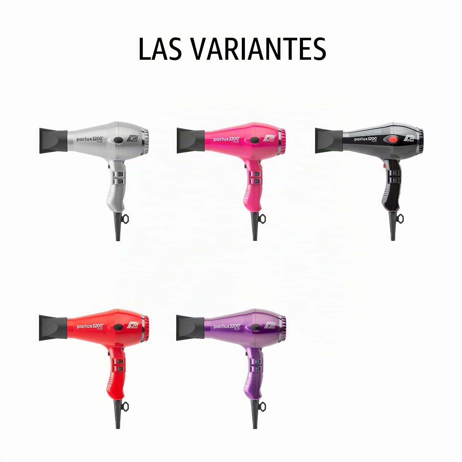 Parlux 3200 Plus - Secador de pelo, 1900 W, negro