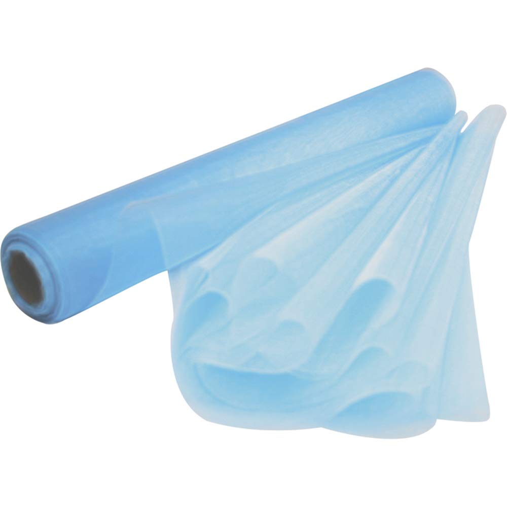 Time to Sparkle 50MX70cm (5Rolls 10M X 70cm/Roll) Baby Blue Sheer Organza Roll Fabric Chair Cover Sash Bows Table Runner Sashes Swags Wedding Party 38+ Colors Option