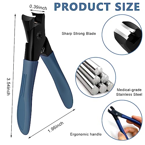 MAYCREATE® Thick Nail Clipper, Toenail Clipper with Long Handle Stainless Steel Nail Cutter for Tough Nails Thick Nails, Anti-splash Nail Clipper for Adults, Seniors, Manicure... - Image 2