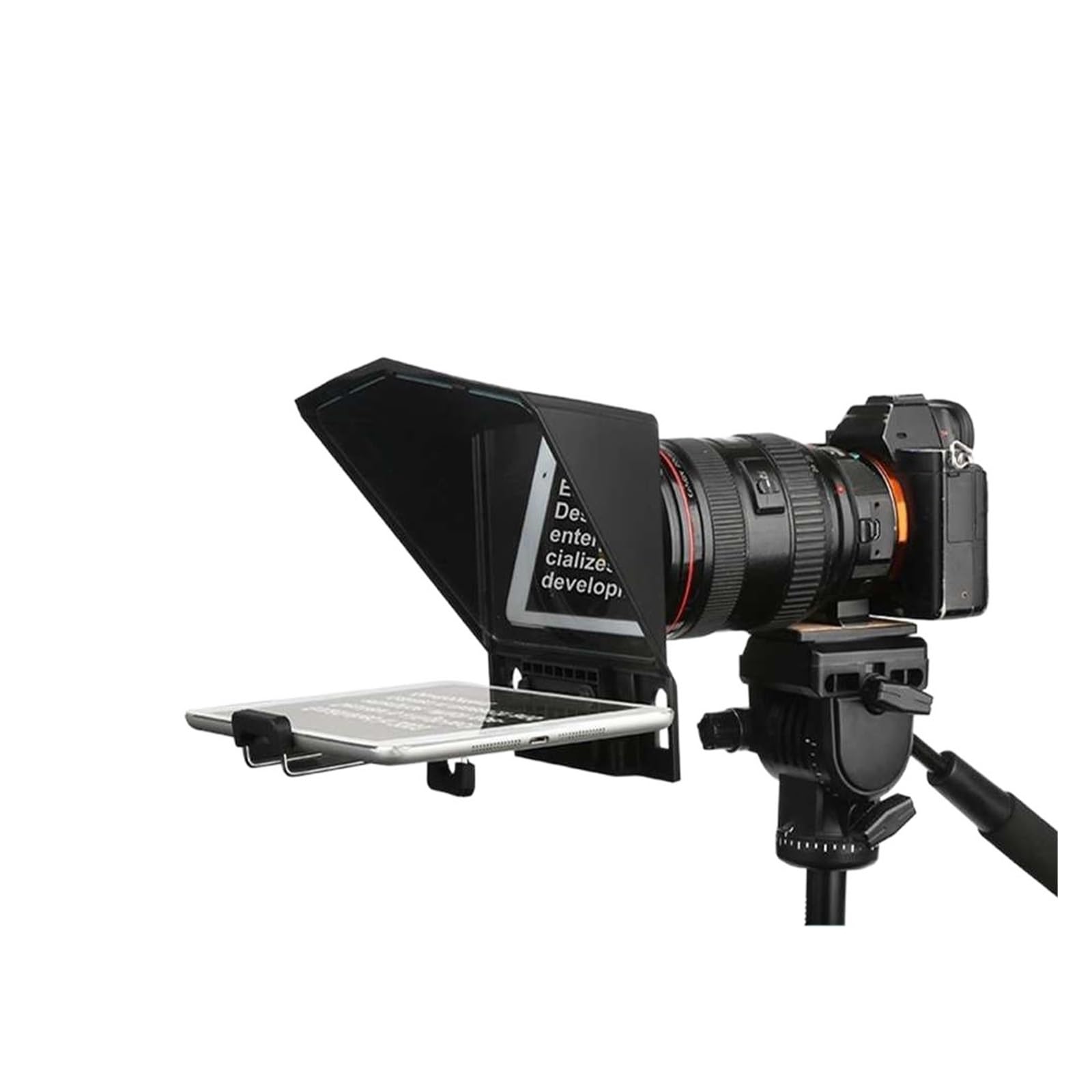 Teleprompter, T2 Teleprompter for 8-Zoll-Handy-Tablet-PC-Spiegelreflexkamera, tragbare Live-Übertragungsausrüstung, mobil
