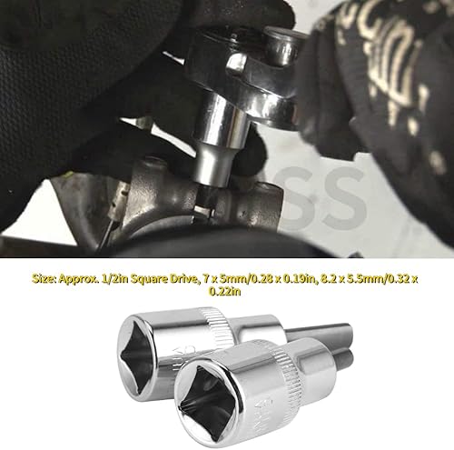 Miniatura 5 de KIMISS Enchufe de carcasa de puntal, 2 piezas de puntal de transmisión de 1/2 pulgada y abrazadera de cubo de tuerca, herramienta removedor de