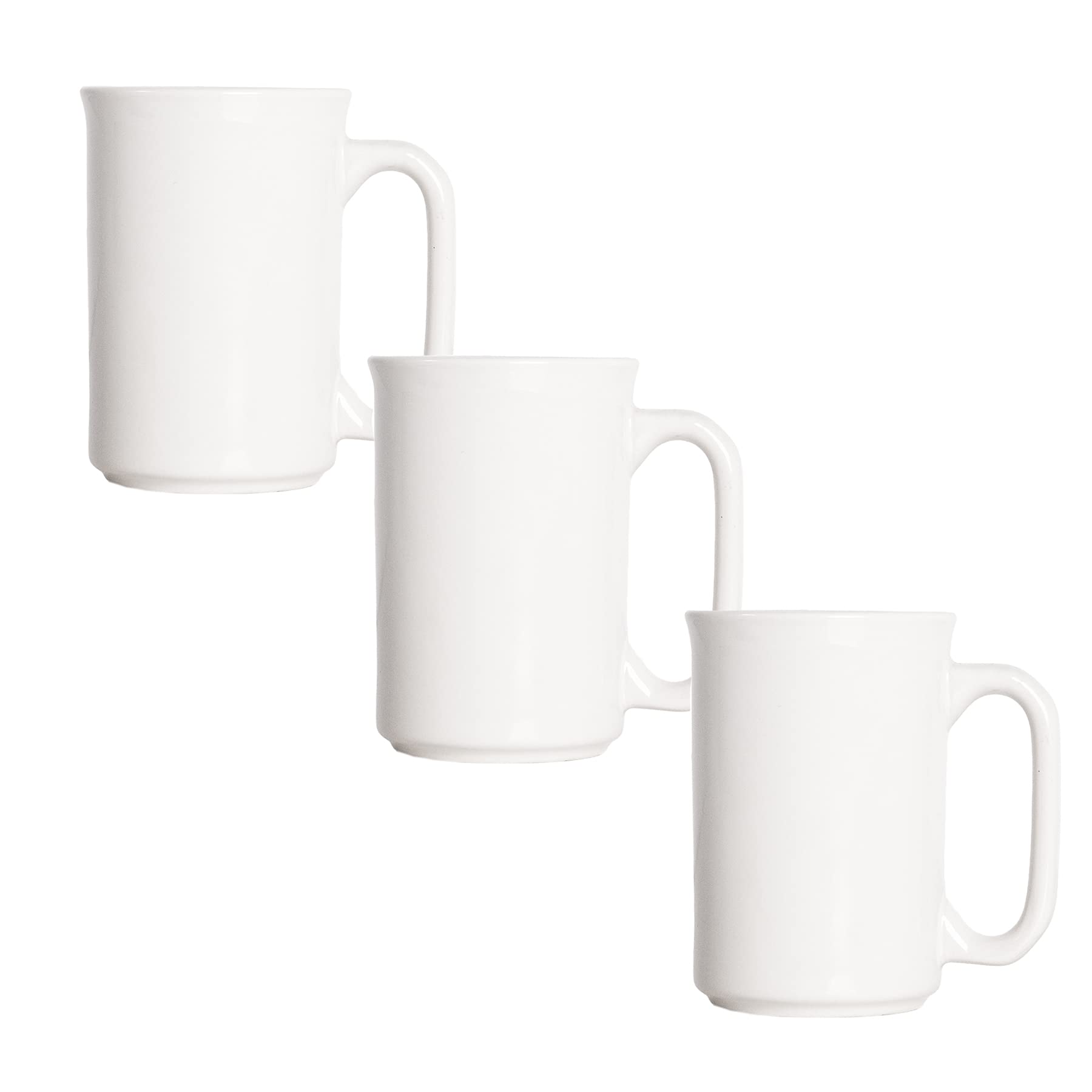 Servette Home Coffee Mugs 12 oz 3 White