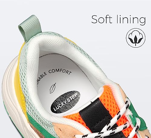 LUCKY STEP Women‘s Fashion Cusual Sneakers Platform Classic Leopard Walking Tennis Travel Shoes Chunky Colorful Lifestyle Sneakers4