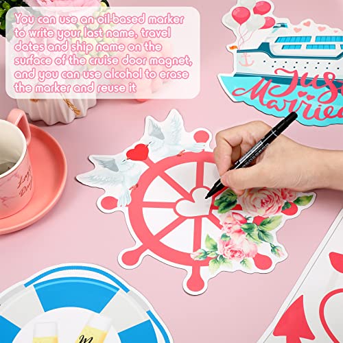 Set de 4 imanes decorativos Just Married para puerta miniatura 4