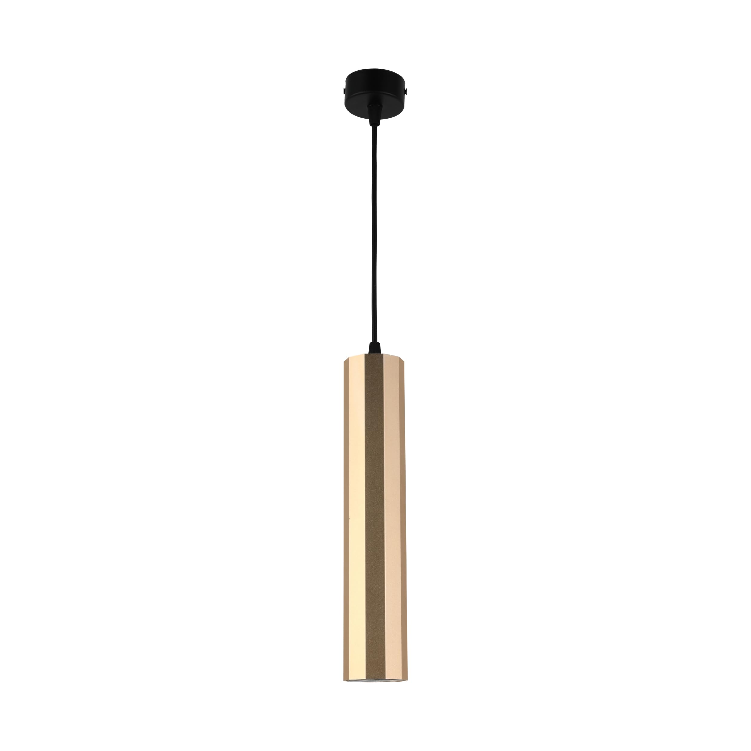 Tekled Gold Myhome Faceted Pendant Downlight With Gu10 Socket | Hanging Adjustable Lighting Fixture | For Living Rooms Dining Rooms Kitchen Islands Cafes Restaurants | (Bulb Not Included)