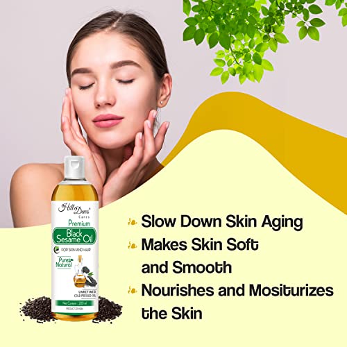 Image of Sesame Oil 200ml Unrefined Cold Pressed Carrier Oil For Skin and Hair 200 ml