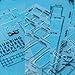 Mr. Pen Plumbing & Bathroom Design Tools - Drafting Ruler Shapes, Stencils & Fixture Templates