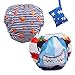 Lictin 2 Pcs Pañales Reutilizables de Natación, Pañales de Natación Ajustables Para Bebés de 0 a 3 Años, ninas (Azul)