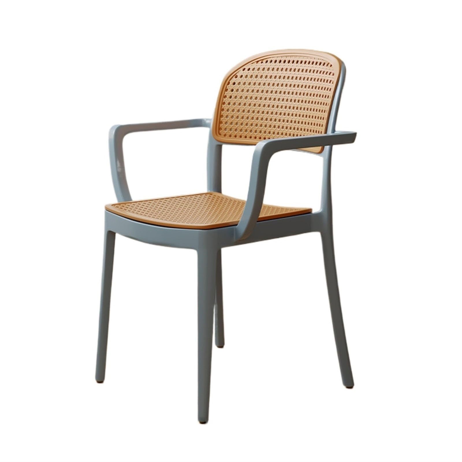 Chaise moderne en rotin bleu fauteuil de jardin et terrasse confortable