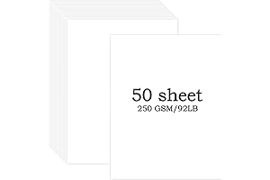 50 Sheets White Cardstock Paper - Printer Paper for Invitations