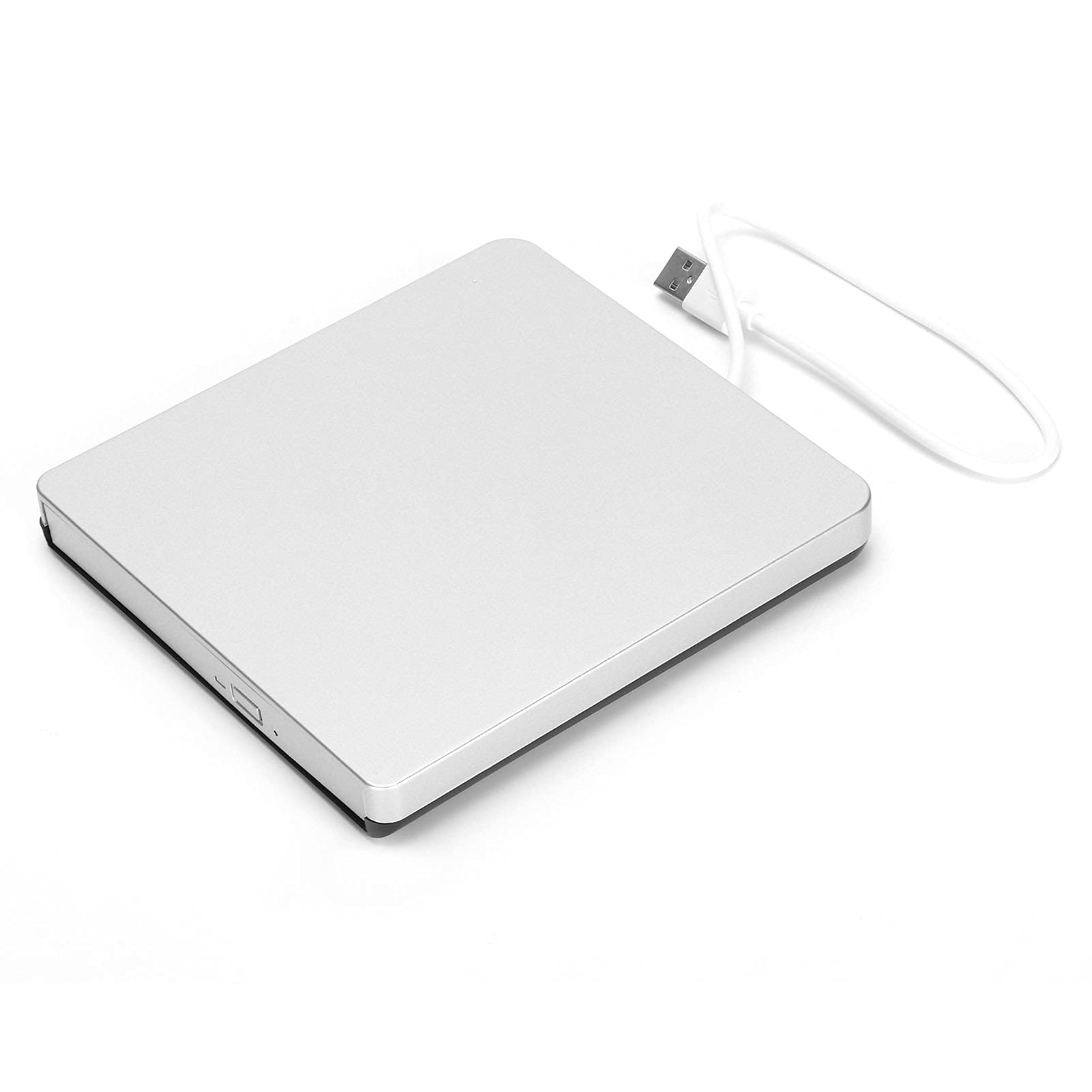 unità Dvd Esterna, unità CD/Dvd Portatile USB 2.0/Lettore Dvd per Masterizzatore CD Rom Portatile Compatibile con XP/Wind10/Vista/7/Linux/OS X(d'Argento)