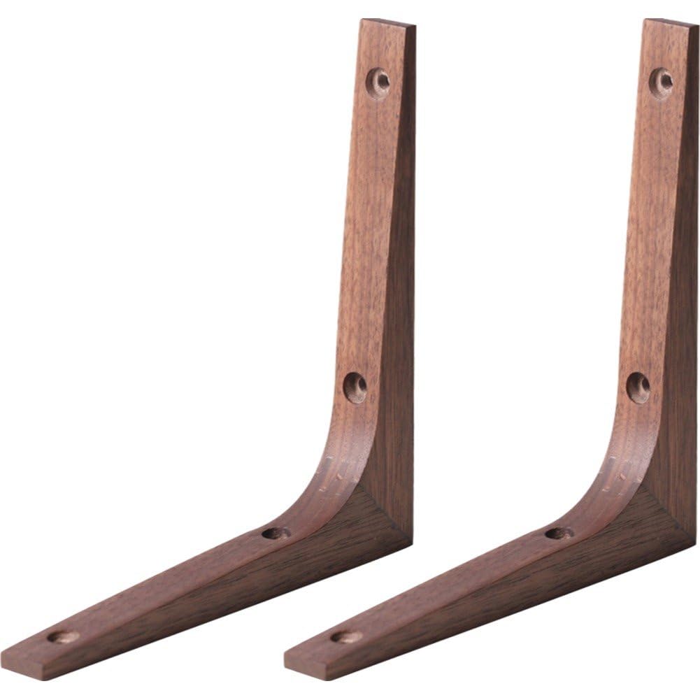Support d'angle en forme de L pour étagère flottante en bois