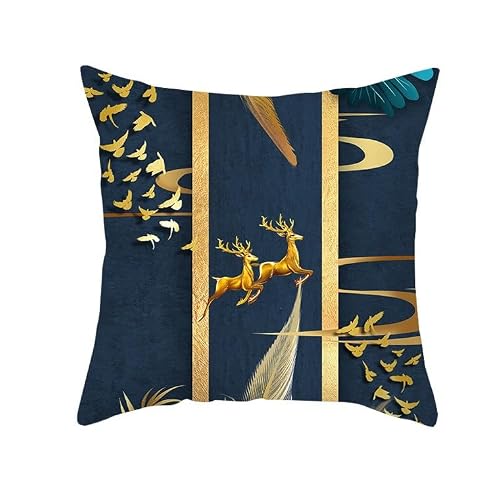 Chenlane Silk Couch Pillow Coverd Cushion Covers Cotton Nordic Psychedelic Style, Blanks Exterior Private Customisation 50x50 cm, 1Pcs