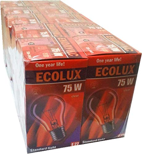 Preisvergleich Produktbild Hillfield 10 x Glühbirne Glühlampe E27 75W klar Glühbirnen Lampe Birne