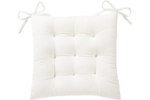 Soft White Outdoor Cushions: HLOVME Corduroy Square Seat Cushion