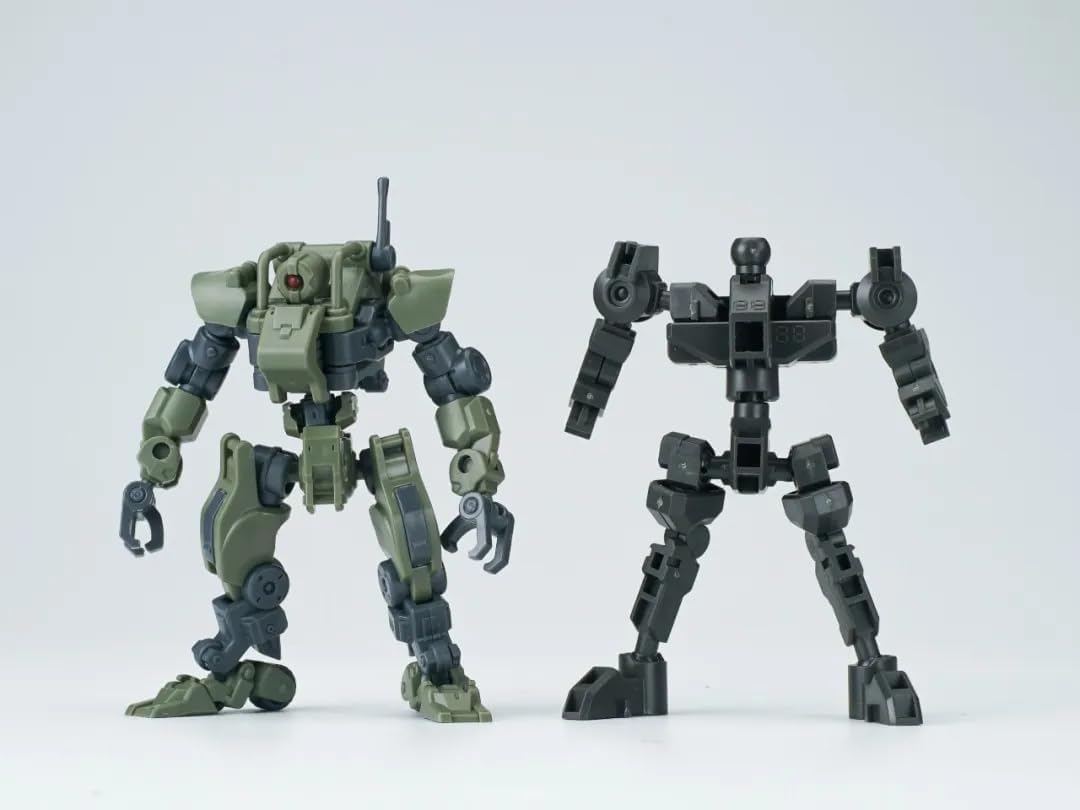 Sheik Mainland 1/144 - Super Mobile Battle Mech, Combat Engineer, Little Martin Green - 2PCS/4'',Model Kit,Highly Posable Collectible Model Ages 15+