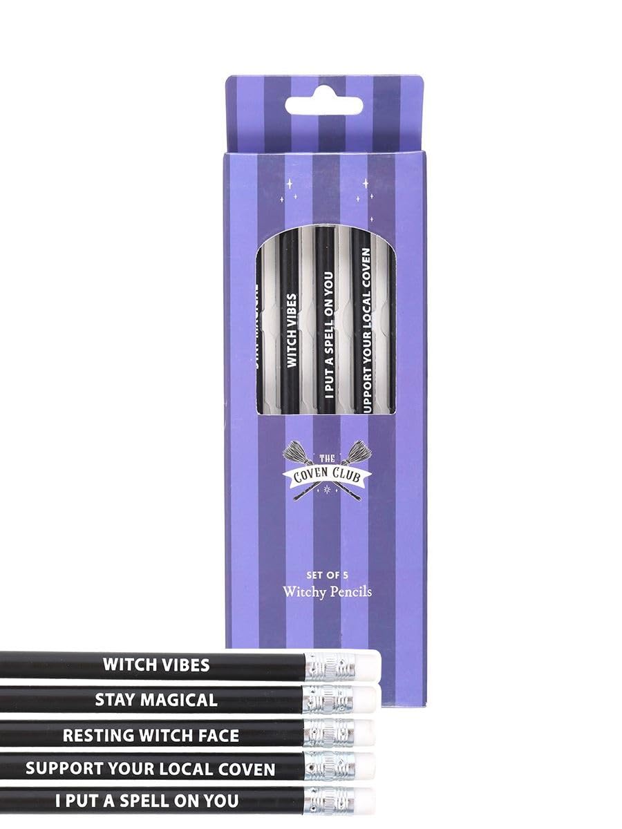 Something Different The Coven Club Set of 5 Witchy Pencils
