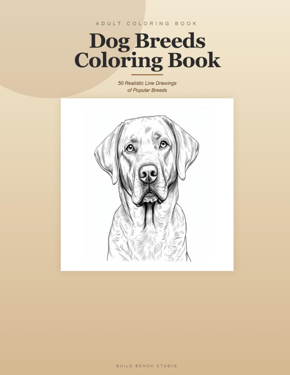Dog Breeds Coloring Book: 50 Realistic Line Drawings of Popular Breeds - Adult Coloring