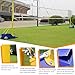 Volleyball Net with Poles | Adjustable Badminton/Volleyball Pole & Nets Package | Adjustable Height from 5ft to 6.8ft | Heavy Duty Frame with Wheels | for Backyard Indoor Outdoor Play (Blue Yellow)