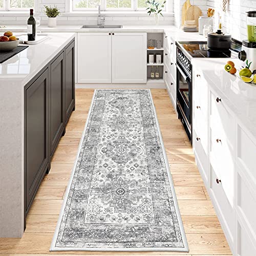 Pauwer Boho Hallway Runner Rug 2x6 Washable Entryway Area Rugs Non Slip Farmhouse Vintage Floor Mat Carpet Runner for Hallways Laundry Room Kitchen Bathroom Bedroom