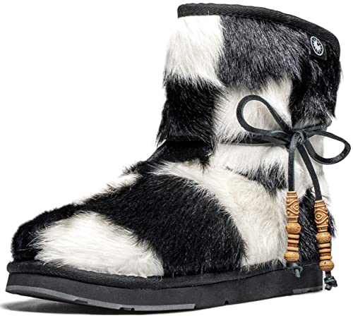 AU&MU Womens Casual and Versatile Warm Simple Snow Boots