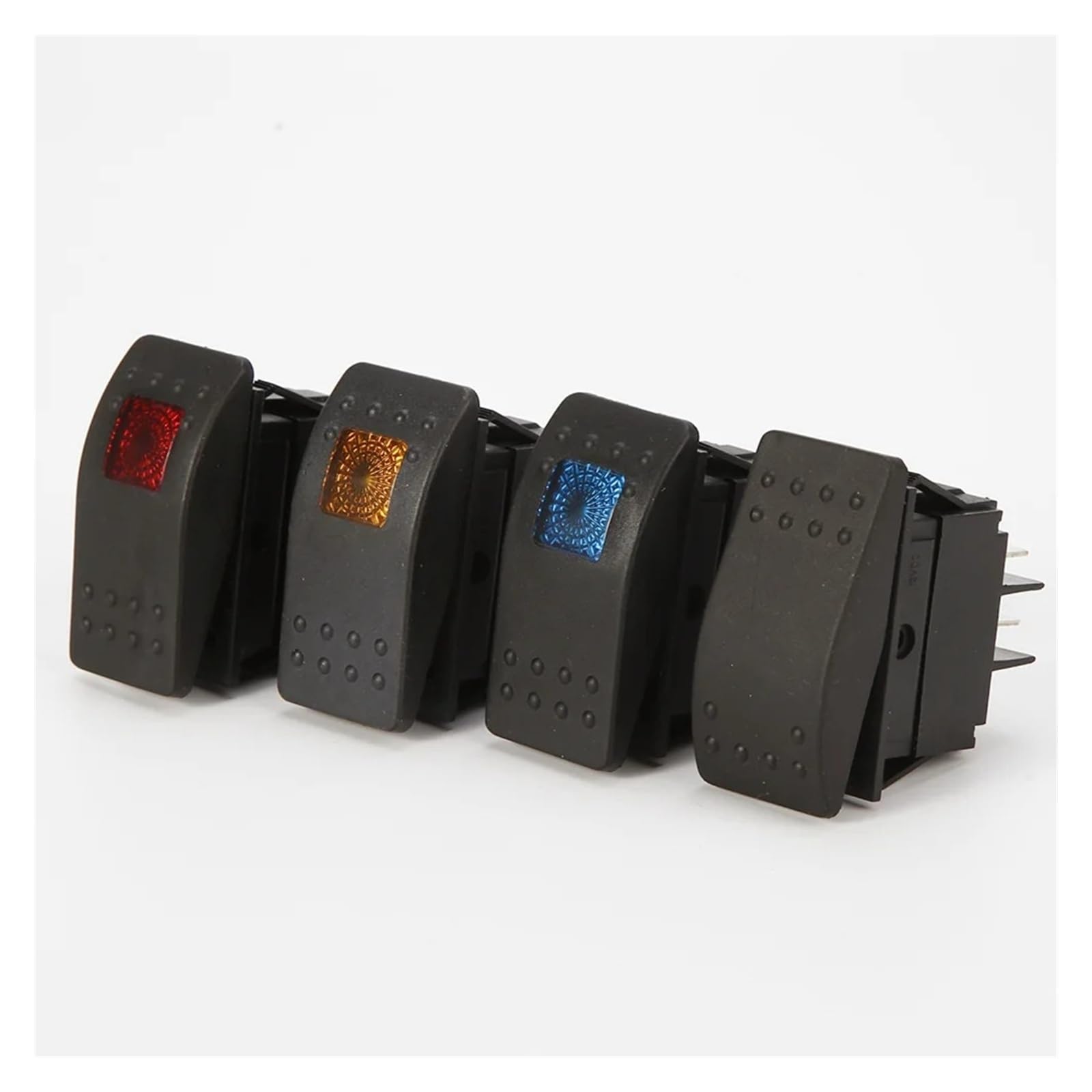 KCD2 Rocker Marine Switch ON-Off Latching Toggle Rocker Push Button with LED Illuminate 4-Pin Terminal