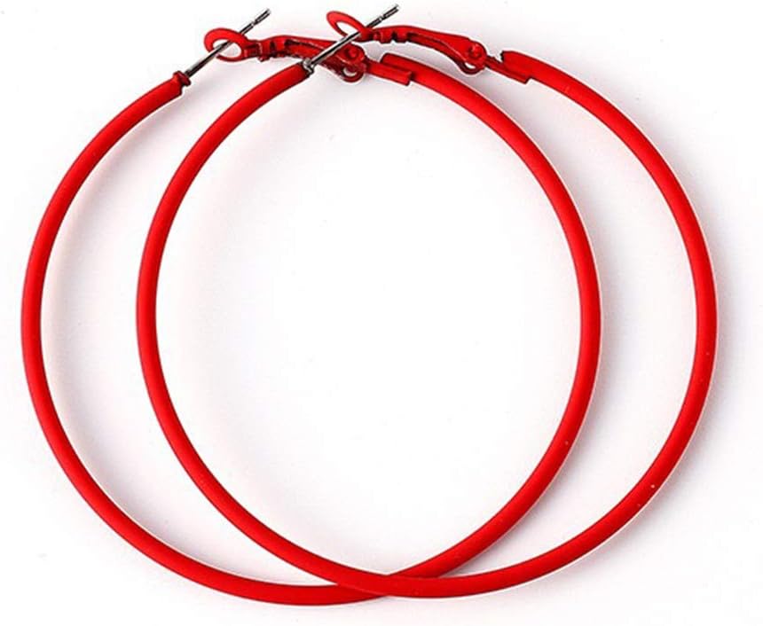 SEniutarmEarrings for Women Mom Creative Big Circle Charm Hoop Earrings Candy Color Women Party Jewelry Gifts Statement Jewelry