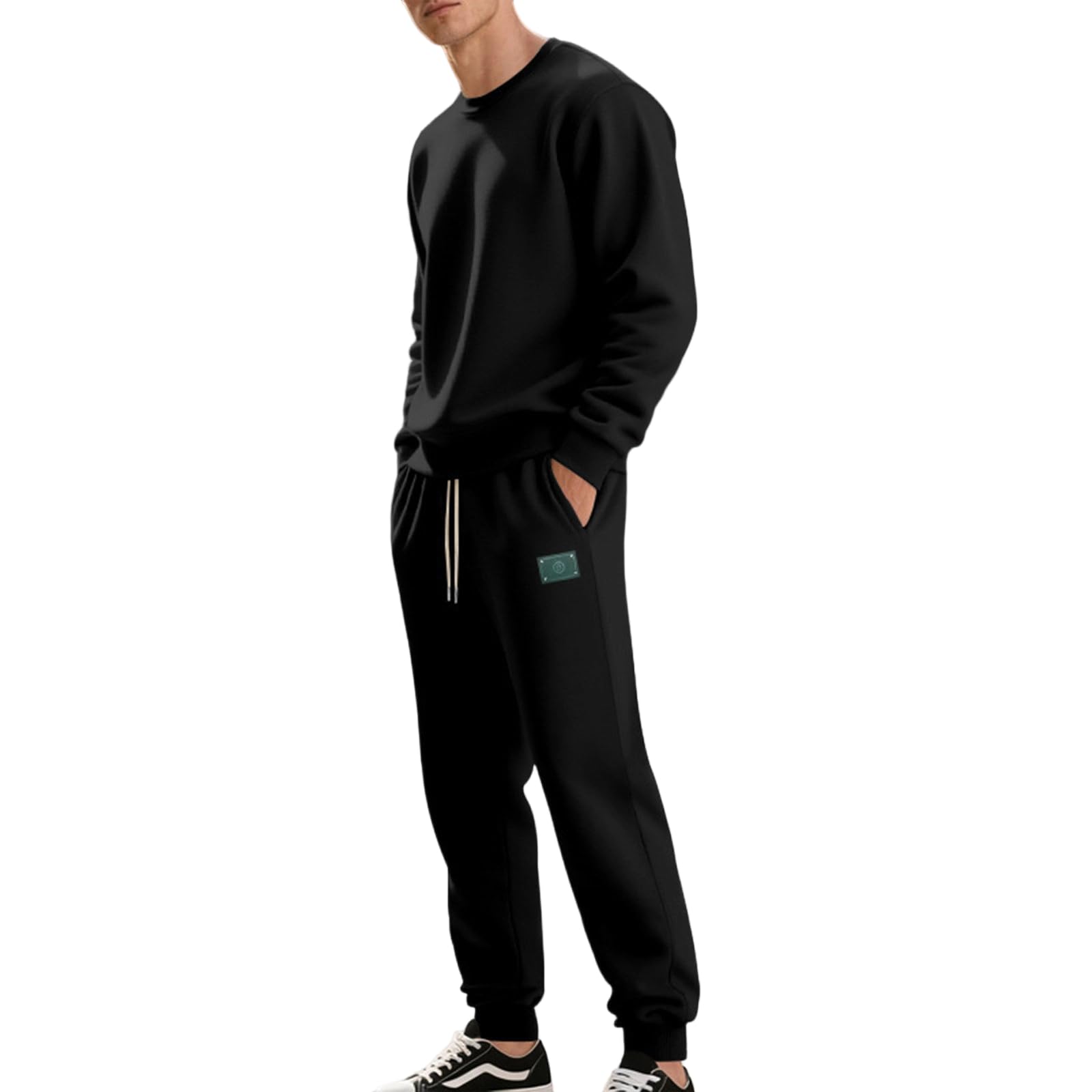 Tuta da uomo in due pezzi, per allenamenti e avventure all'aperto, antistrappo, top e pantaloni da allenamento da uomo, grigio, S