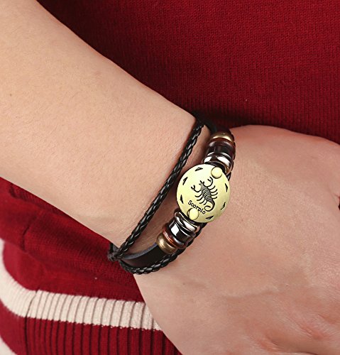 Pulsera de cuero con cuerda trenzada constelación miniatura 6