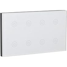 Smart Light Switch 8 Gang Panel Compatible AC100-240V Smart Home Automation