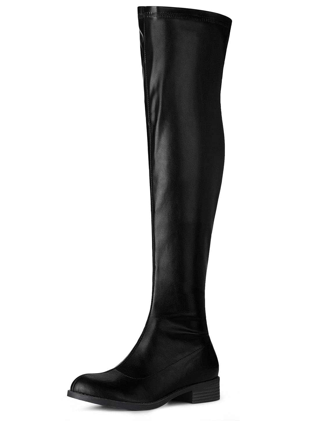 Allegra K Womens Thigh High Boots Low Block Heel Fashion Over the Knee High Boots