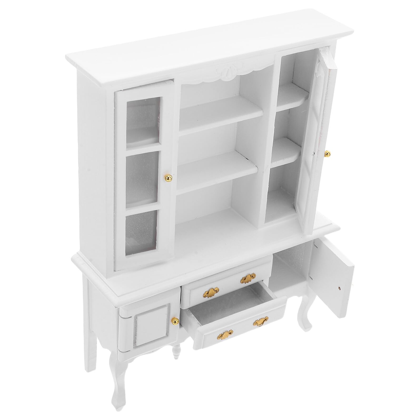 Toyvian 12 per Casa delle Bambole Scaffale Espositivo in Miniatura Compatto e Resistente Mobiletto Portaoggetti per Decorazioni e Accessori da Collezione
