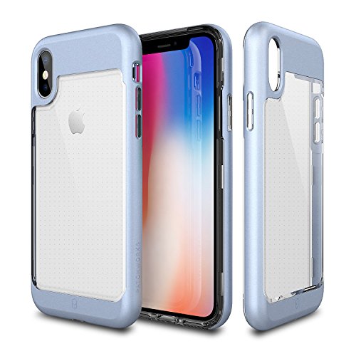 Exclusive Discount 60% Price PATCHWORKS iPhone X Case, [Contour Series] Hybrid Smudge-Free Clear Inner TPU Hard Matte Finish PC Frame Cover Military Grade Drop Tested Case [Wireless Charging] for iPhone X (2017) - Blue