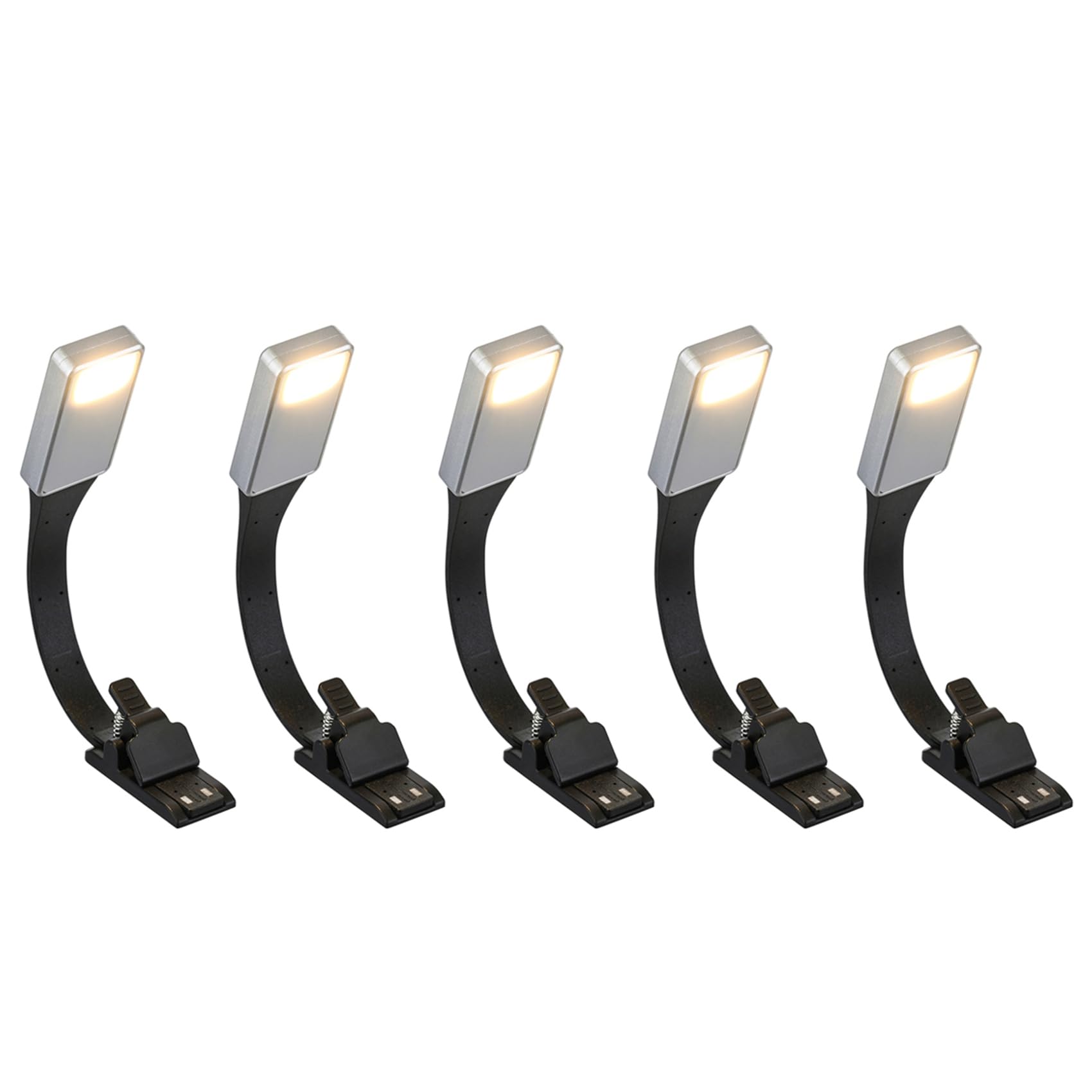 Hndhbfgrt 5X Rechargeable E-Book LED Light for Paper New USB Reading Lamp Book Light Lamp Clip