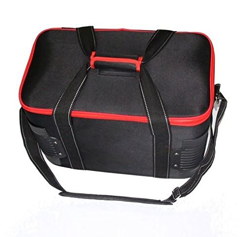 Bresser Borsa robusta per lampade LED e accessori da studio, 48x28x30 cm, imbottita, divisori regolabili, cinturino per spalla, resistente, per fotografi
