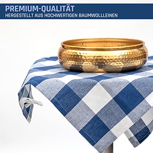 Asquare 4er Set Geschirrtücher Baumwolle 50x70 cm - blau-weiß Karierte Geschirrhandtücher - Küchenhandtücher zum Abtrocknen - 220g/m² Küchentücher – Bild 7