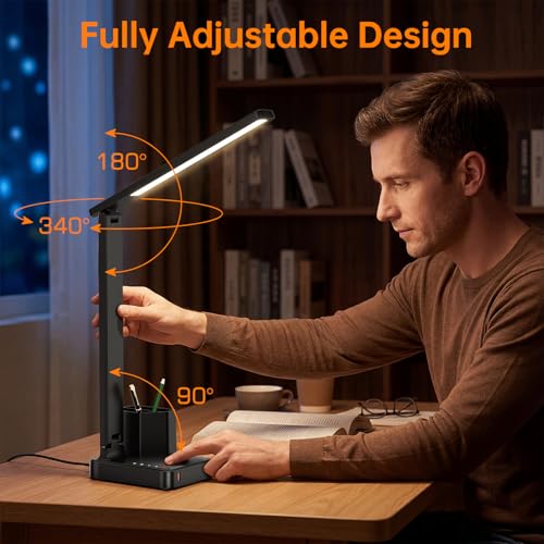 Smart Desk Lamp with Wireless Charging