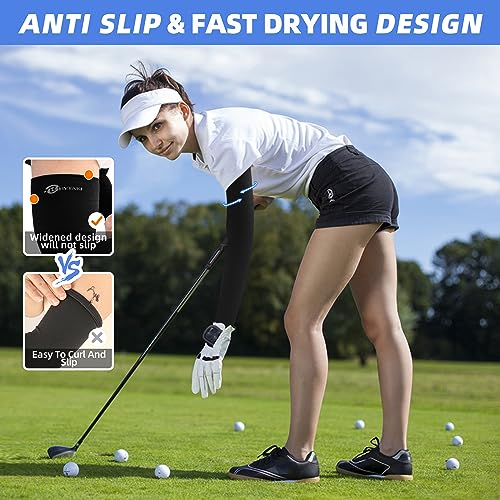 Image of BHYTAKI UV Sun Protection Arm Sleeves, UPF 50 Sports Cooling Arm Compression Sleeves for Men Women Teenager