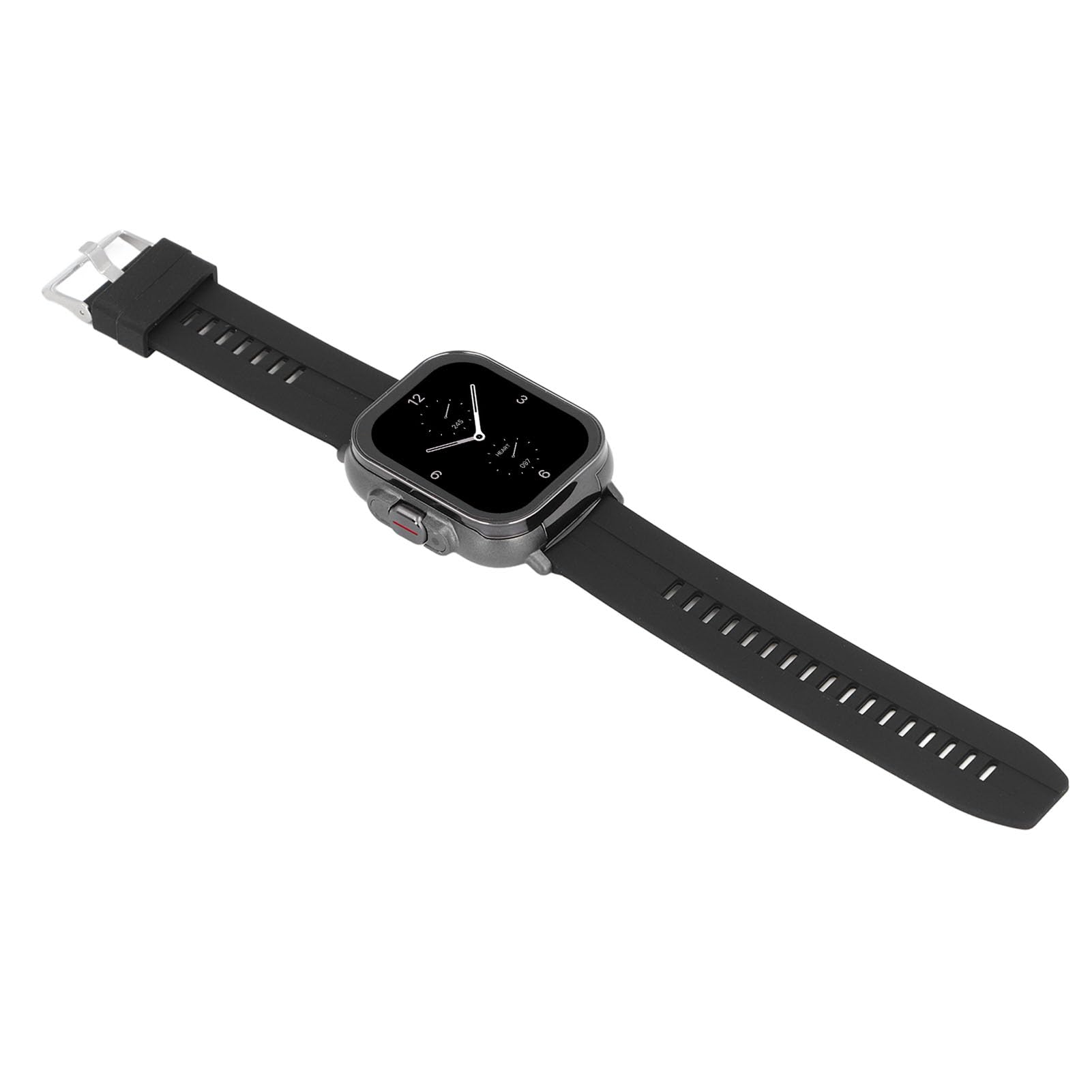 Topiky Montre Connectée 2 en 1, avec écouteurs, Bluetooth 5.3, Longue Durée de Vie de la Batterie, Montre de Sport, de Fitness, pour Un Style de Vie Actif (Coque Noire (Silicone Noir))