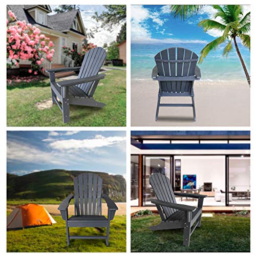 DAILYLIFE Plastic/Resin Classic Outdoor Adirondack Chair Polystyrene Weatherproof Lounge Chair for Porch Patio Deck Garden,Backyard & Lawn Furniture - Thumbnail 5