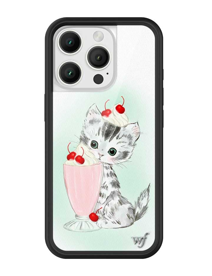 Image of Wildflower Cases - iPhone 16 Pro Compatible - Kitty Shake | Impact-Certified 6.5 ft Drop Protection Case, Raised Protective Bumper, Cute Aesthetic Design, Women-Owned Small Business