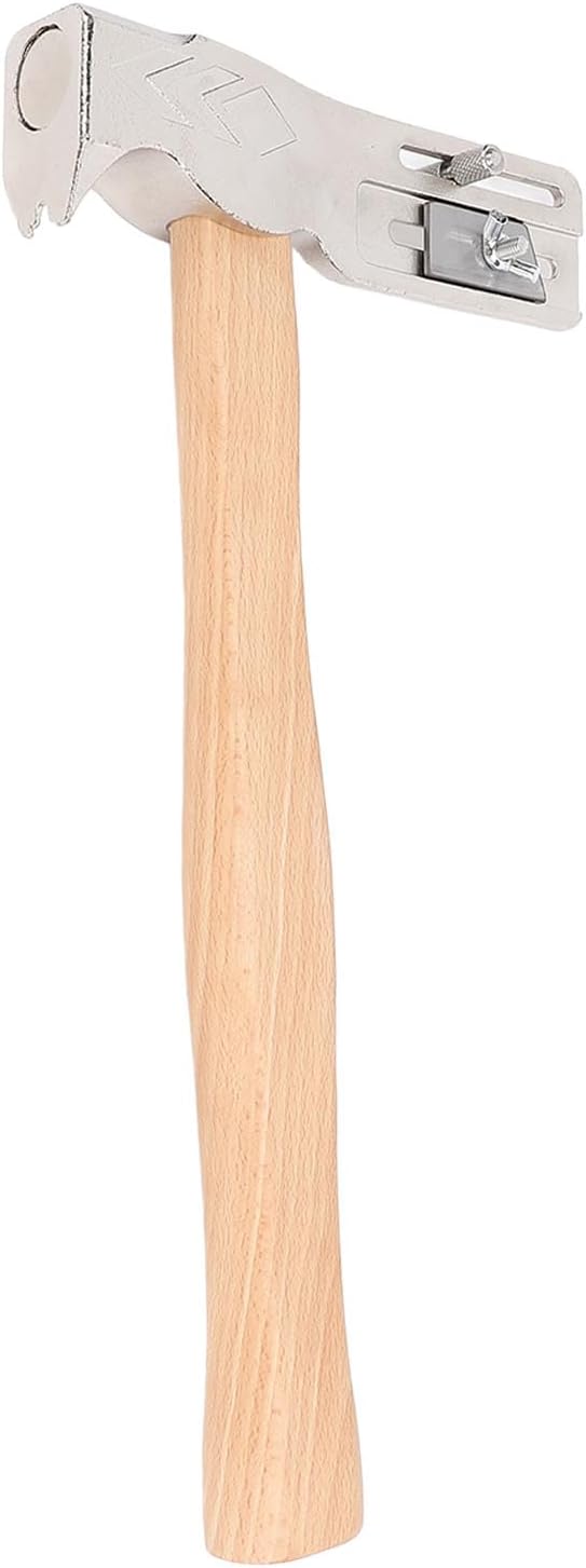 Roofing Magnet Hammer, MWT-005-MH 17oz Magnet Roofing Hatchet, Carbon Steel Hammer with Wooden Handle & Sliding Gauge, Efficient Roofing Tools